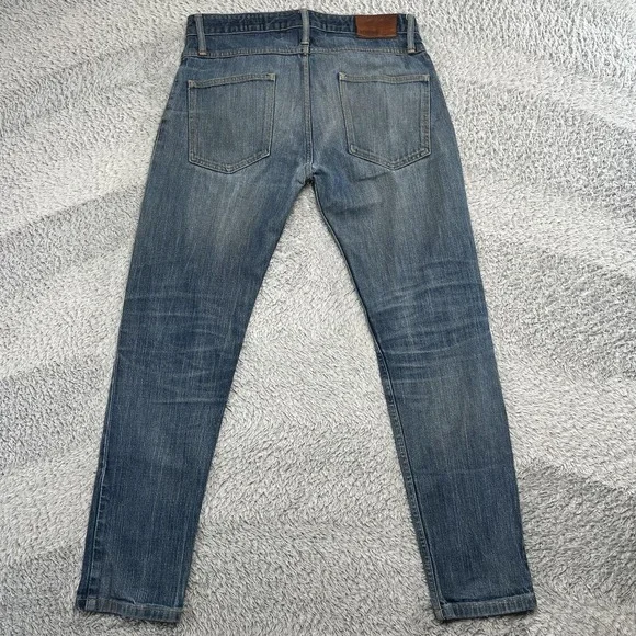 Chrome Industries Jeans Mens 32x29 Blue Tapered Cone Denim Button Fly Made USA - Picture 2 of 7